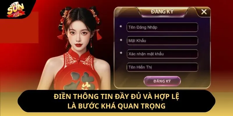 Đăng Ký Sunwin - Thực Hiện Nhanh Chóng, Thoải Mái Cá Cược 3 Sunwin Điền thông tin đầy đủ và hợp lệ là bước khá quan trọng